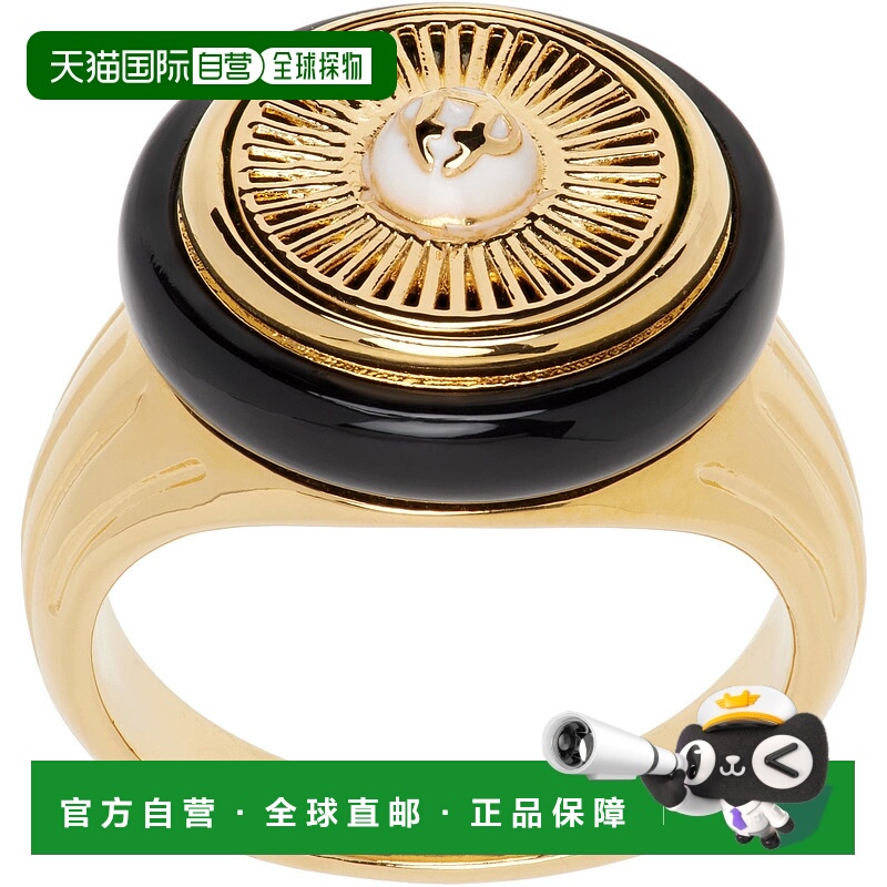 1h可退 香港直邮Casablanca 男士 金色 Spoke Wheel 戒指 AS25JW2