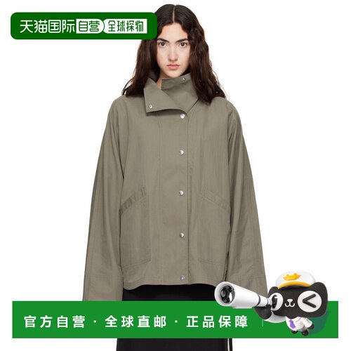 1h可退 香港直邮toteme 女士 TOTEME 灰褐色 Summer Parachute 夹