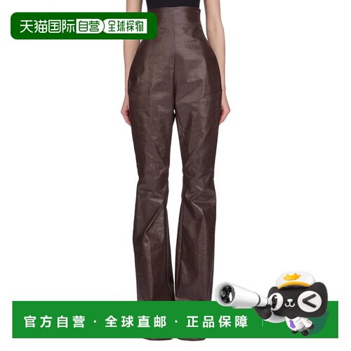 香港直邮RICK OWENS 女士休闲裤  SS2025 RP01E7357SCT14裤子棕色