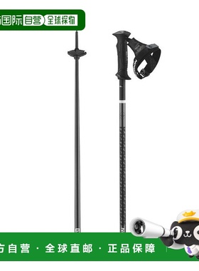 自营欧洲直邮Salomon萨洛蒙 POLAR男女通用黑色铝合金滑雪杖新款