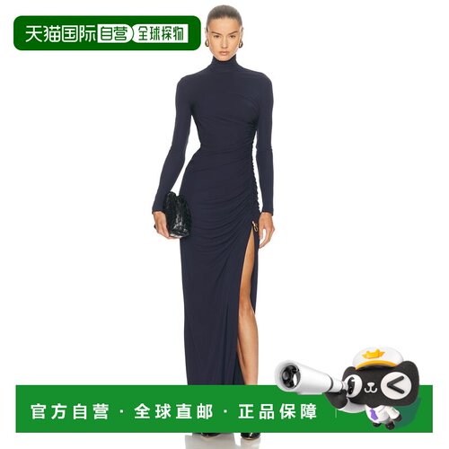 1h可退 美国直邮Bottega Veneta 葆蝶家 女士 长袖褶皱连衣裙 844