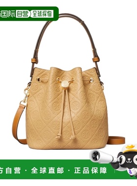 香港直邮Tory Burch T 字母图案水桶单肩包 169251手提包水桶包