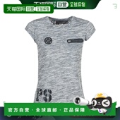 灰 女士 Plein 欧洲直邮Philipp HERE Sport OVER T恤 SITTIN 短袖