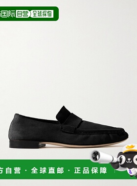 香港直邮The Row 女士 绒面革一脚蹬乐福鞋女鞋 F1626L305BLACK