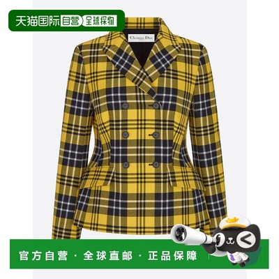 香港直邮DIOR 迪奥 女士 双排扣羊毛休闲夹克 241V06A1065