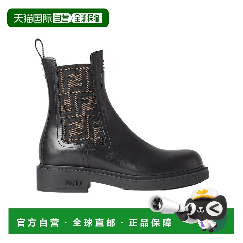香港直邮FENDI 25FW Filo 圆头机车靴 Women