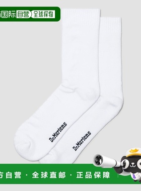 自营欧洲直邮DrMartens马丁大夫 Double Doc男女通用白色有机棉袜