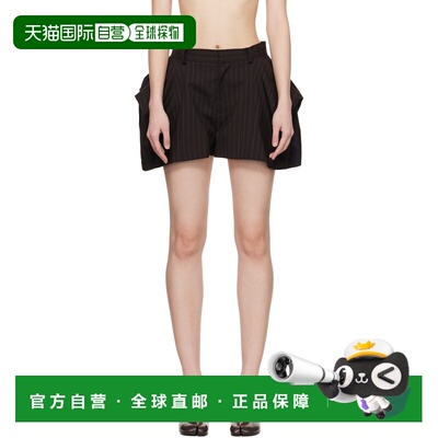 1h可退 香港直邮Sacai 女士 棕色 Chalk Stripe 短裤 2608364