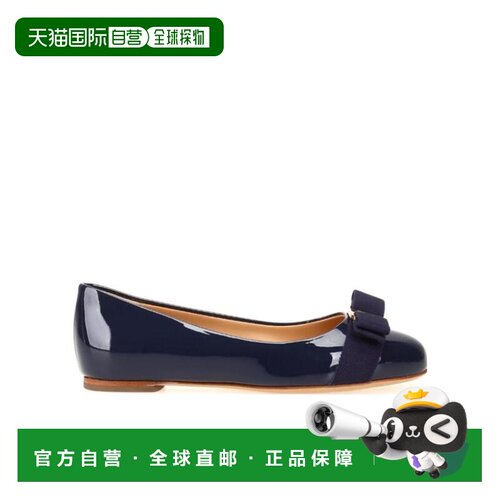 1h可退 Salvatore Ferragamo 海军蓝VARINA芭蕾鞋 01A181