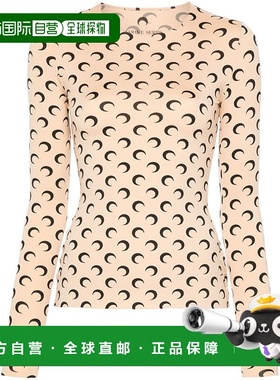 1h可退 香港直邮Marine Serre 女士 长袖T恤 WTS006ACJER0001