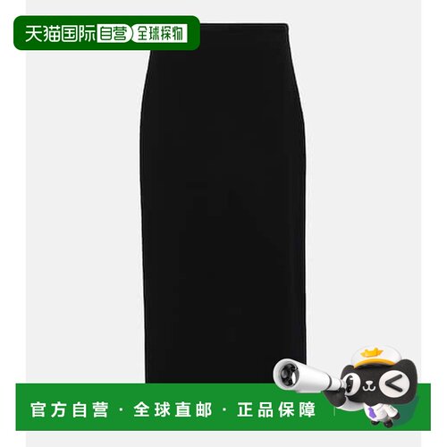 1h可退香港直邮The Row 女士 Matias 羊毛混纺中长半身裙包臀裙