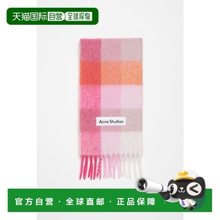 欧洲直邮ACNE STUDIO(艾克妮)24年上新格纹马海毛围巾羊毛 正品