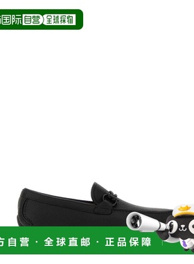 香港直邮Salvatore Ferragamo 菲拉格慕 男士 FRONT 黑色皮质乐福