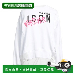 1h可退 香港直邮Dsquared2 二次方 女士 运动衫 white白色 舒适时