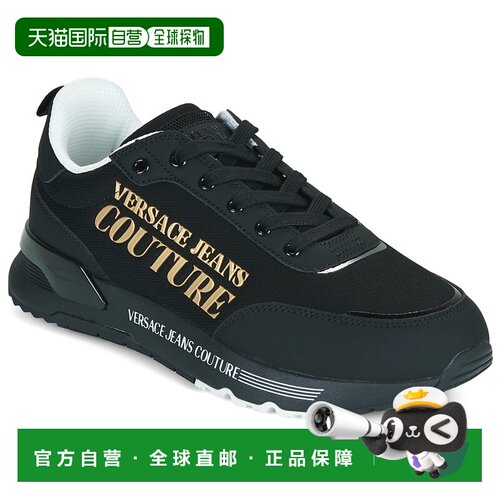 欧洲直邮Versace Jeans Couture  男鞋子 低帮板鞋 春夏 黑色 80Y