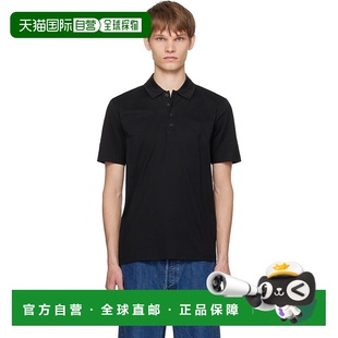 1h可退 香港直邮HUGO 雨果 男士 黑色 Slim-Fit Mercerized Polo