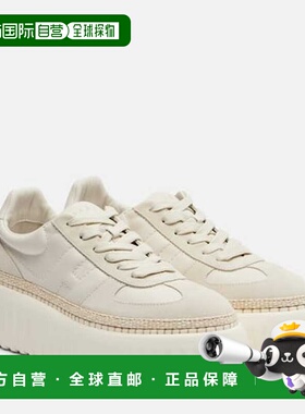 1h可退 香港直邮Hogan 女士 H710 H-Stripes 皮质绒面革防水台运