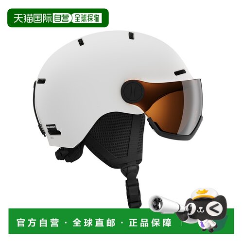 自营欧洲直邮Salomon萨洛蒙 ORKA VISOR男孩白色PC EPS滑雪头盔