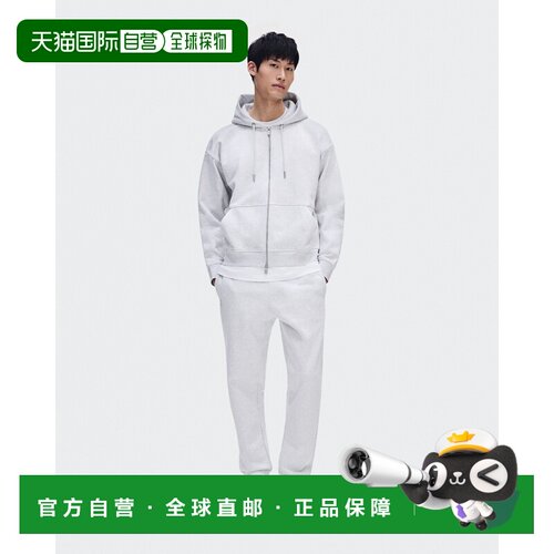 自营欧洲直邮On昂跑 Club Collective男士浅麻灰色棉质休闲长裤