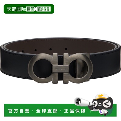 香港直邮Salvatore Ferragamo 菲拉格慕 男士 黑色 Reversible &