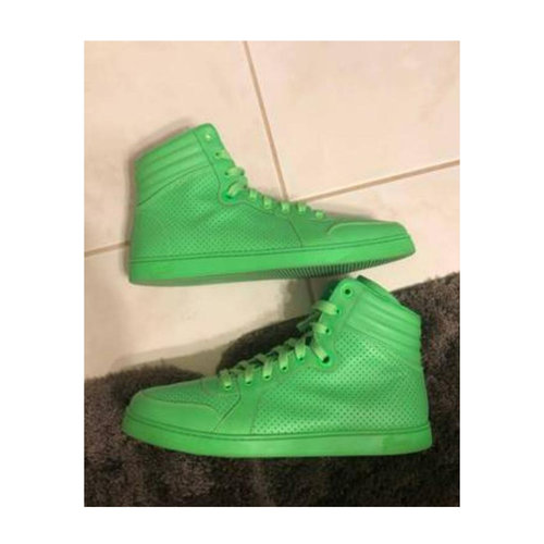 自营1h可退 Gucci 徽标细节高帮休闲运动鞋 337450KLW10