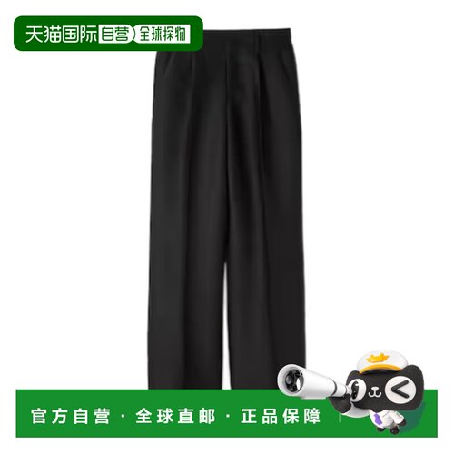 香港直邮GUCCI 女士休闲裤 827840Z7AE71000 SS2026 黑色 腰带环