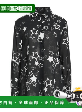 1h可退 香港直邮Pinko 品高 女士 Blouses 花纹衬衫 black黑色 舒