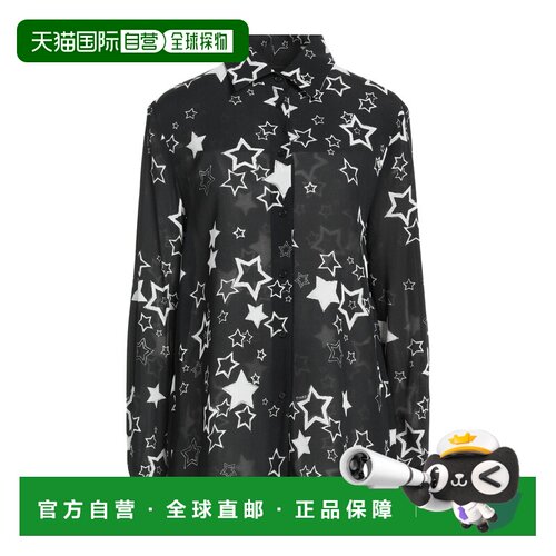 1h可退 香港直邮Pinko 品高 女士 Blouses 花纹衬衫 black黑色 舒