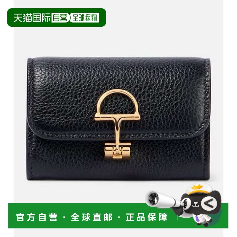 1h可退 香港直邮Gucci 古驰 女士 马衔扣皮革卡套 black黑色 舒适