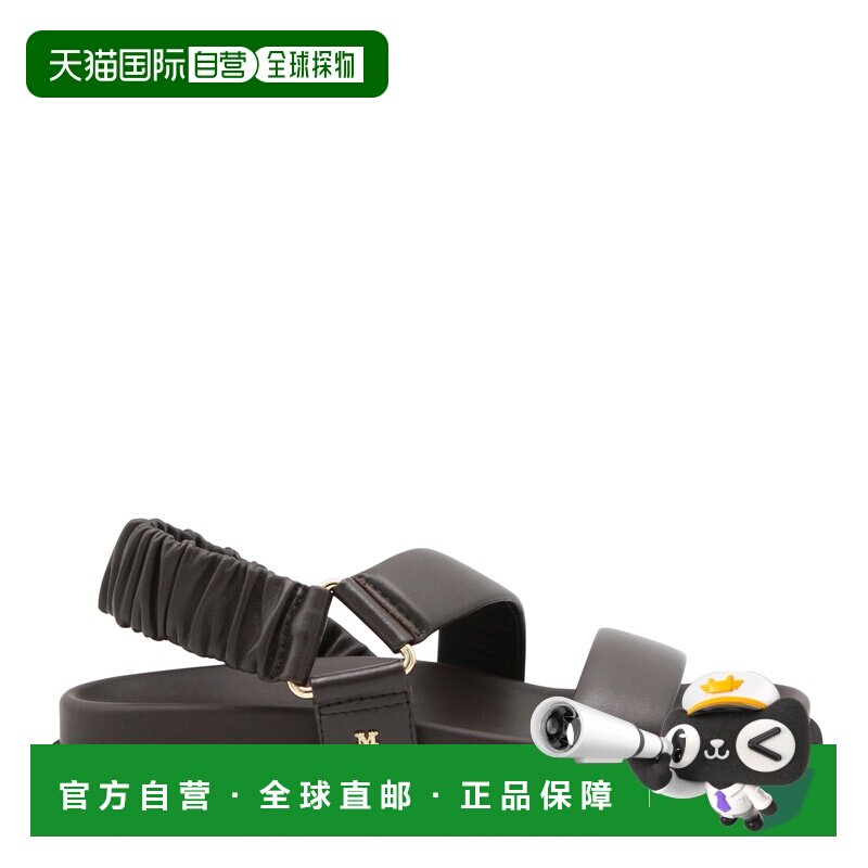 香港直邮MaxMara 麦斯玛拉 女士 MACRO SANDALS 巧克力色棕色皮质