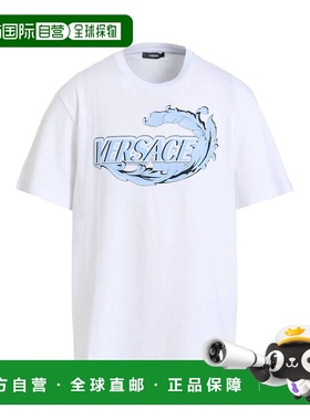 香港直邮versace 范思哲 男士 T恤 white白色 舒适时尚