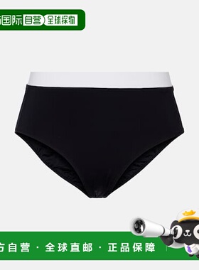 1h可退 香港直邮Staud 女士 Devon 高腰比基尼下装 black黑色 舒