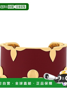 自营1h可退 欧洲直邮LV路易威登 Crown系列女士石榴红色牛皮花卉