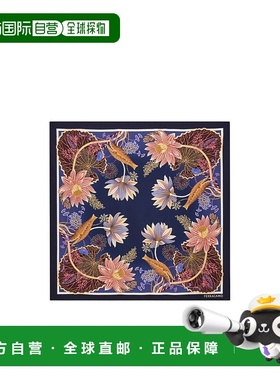 1h可退 香港直邮Salvatore Ferragamo 睡莲印花丝巾 310232围巾