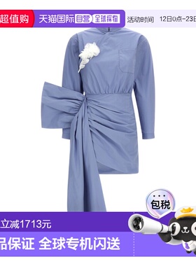 1h可退 香港直邮Self-Portrait 棉质系带迷你连衣裙 RS26552S