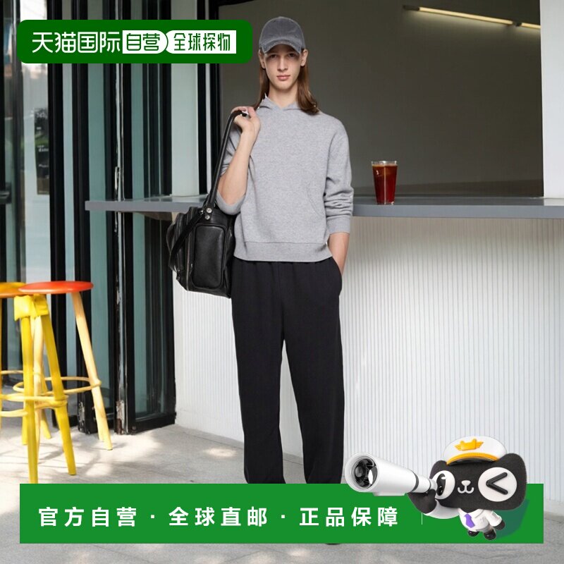 自营欧洲直邮Acnes Studios 男士冷灰色羊绒连帽套头针织衫