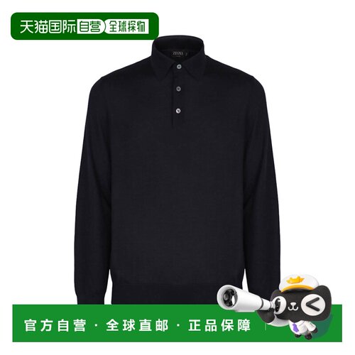 香港直邮ZEGNA 男士POLO衫 132RE8J00B98 AW2025 蓝色 Cashmere a