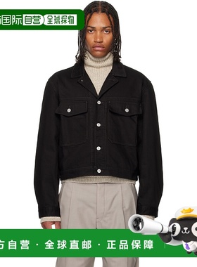 香港直邮Lemaire 男士 黑色卡车司机牛仔夹克 OW1188LD1055男装