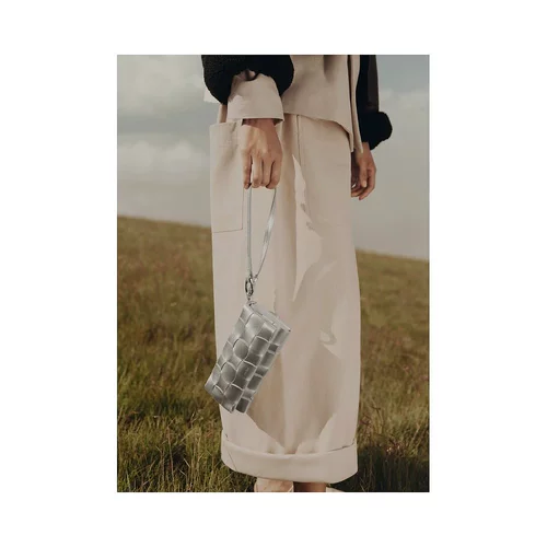 Европейская прямая рассылка POLENE Neiti женская сумка через плечо из телячьей кожи сумка через плечо металлического цвета