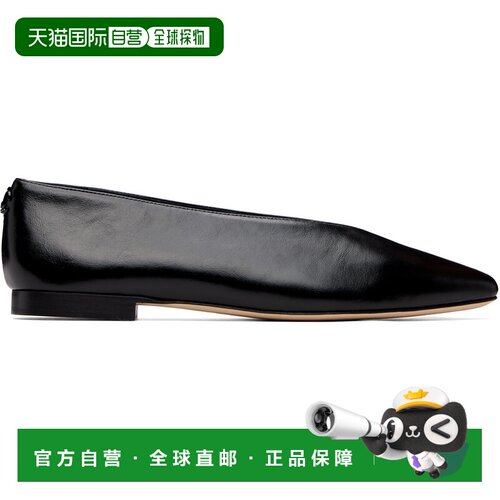 香港直邮Jimmy Choo 周仰杰 女士 黑色 Margot Flat 乐福鞋 00001