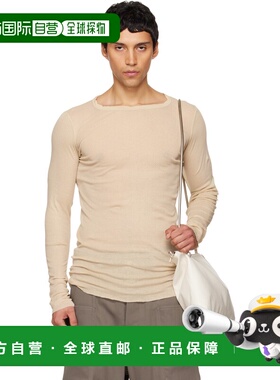 香港直邮rick owens 瑞克 欧文斯 男士 灰色 Temple Rib 长袖 T