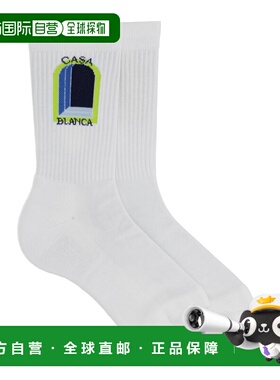 1h可退 香港直邮Casablanca 男士 带Logo袜子 ASS26ACC01006WHITE