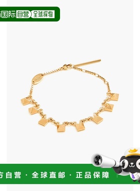 香港直邮valentino 华伦天奴 女士 铆钉18克拉镀金手链 W2J0P30ME