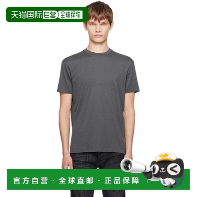 香港直邮Tom Ford 汤姆 福特 男士 灰色 Lyocell Cotton Crewneck