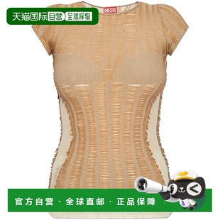 女士 迪赛 短袖 T恤 beige米 1h可退 A192190BJBI 香港直邮Diesel