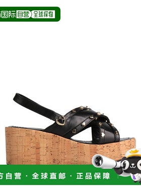 1h可退 香港直邮moschino 爱莫斯奇诺 女士 凉鞋 black黑色 舒适