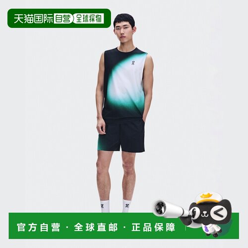 自营欧洲直邮ON昂跑 Court Tank Swing男士聚酯纤维网球印花背心