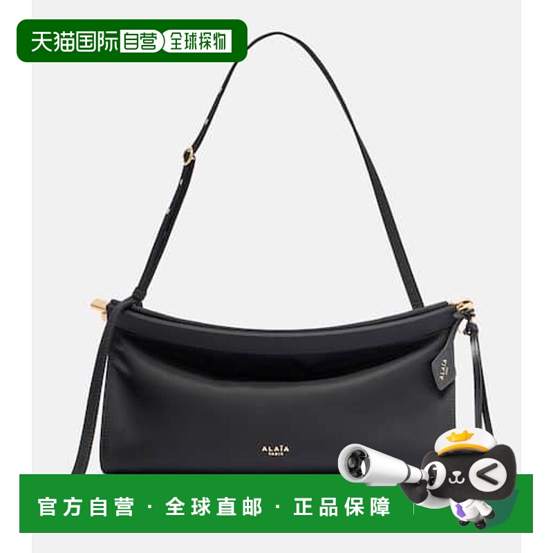 1h可退 香港直邮alaia 女士 Le Click 横款中号肩包 black黑色 舒