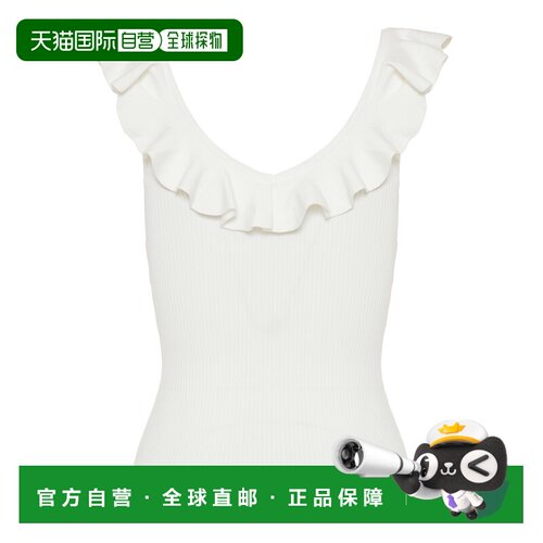 1h可退 美国直邮ZIMMERMANN 女士 Awaken 荷叶边罗纹针织上衣 386