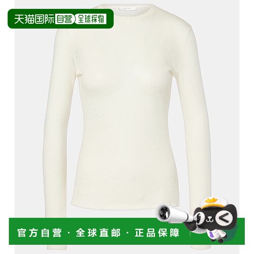 香港直邮The Row 女士 Iverness 羊绒上衣 white白色 舒适时尚